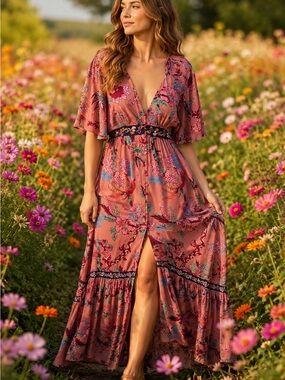 by anthropologie sleeveless square-neck layered pliss maxi dress Anthropologie | Dresses | By Anthropologie Sleeveless Squareneck Layered Pliss Maxi Dress